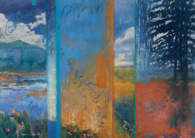 landscapes of my memory, 1 - contemporary abstract landscape painting by new mexico artist dawn chandler