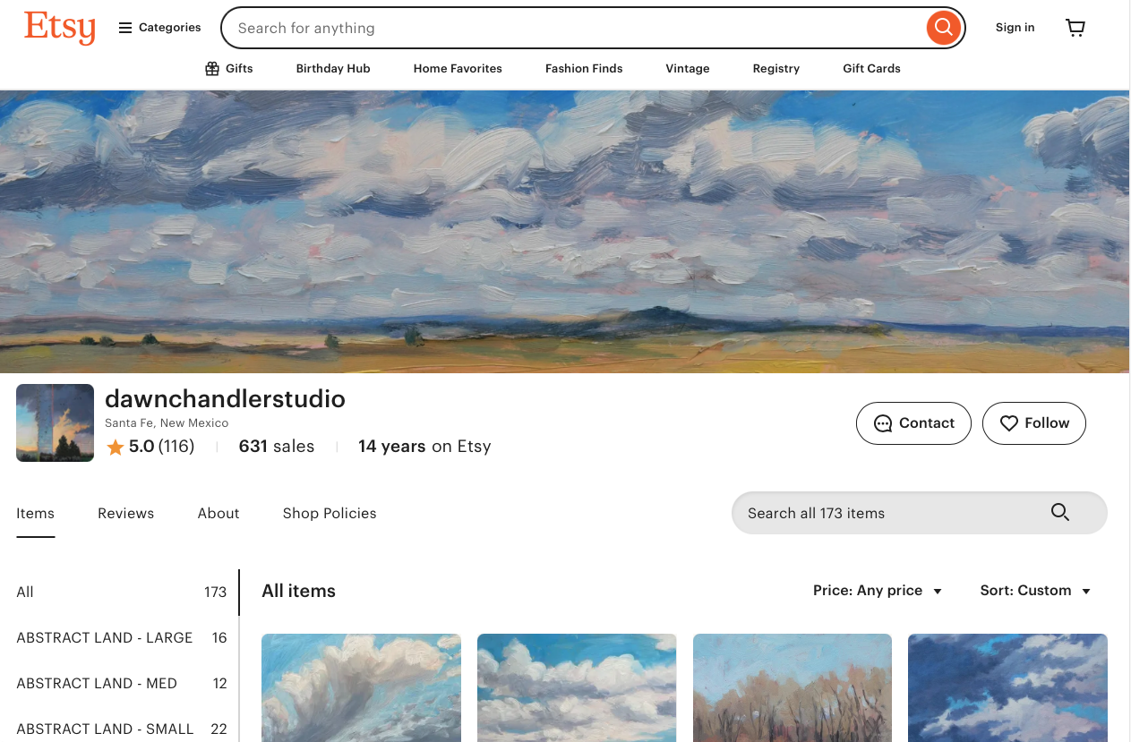 dream of new mexico, i - contemporary abstract landscape painting by new mexico artist dawn chandler